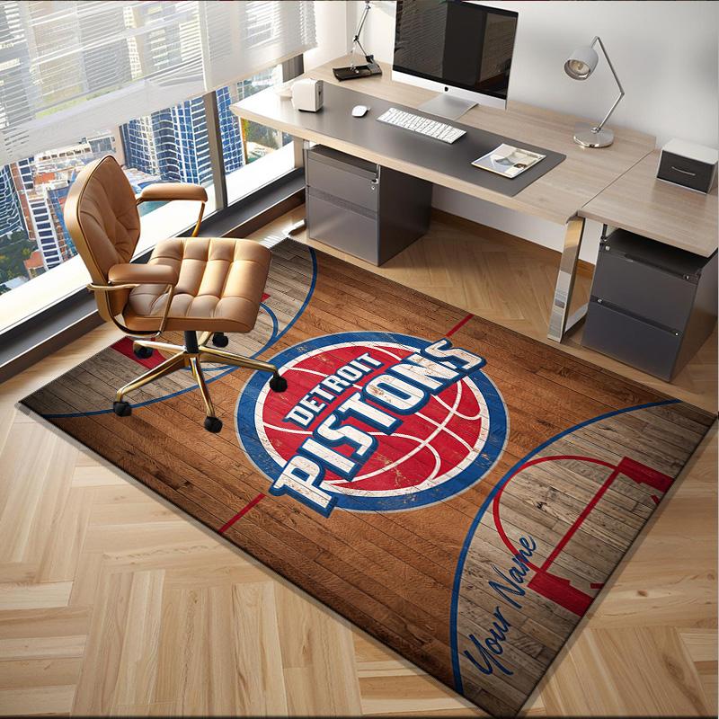 Custom Name Rug Detroit-Pistons Logo Area Rug Suitable for Indoor And Outdoor,Carpets for Homes, Offices,Living Rooms,Home Decor,Christmas Gift
