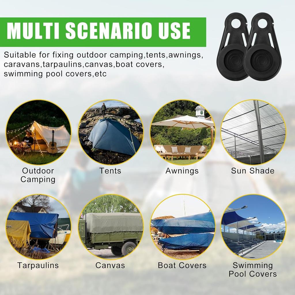 Heavy Duty Shade Clips, 20 Pcs , Sun Shade Clips & Clamps for Anti Bird Netting, Garden Netting Accessories