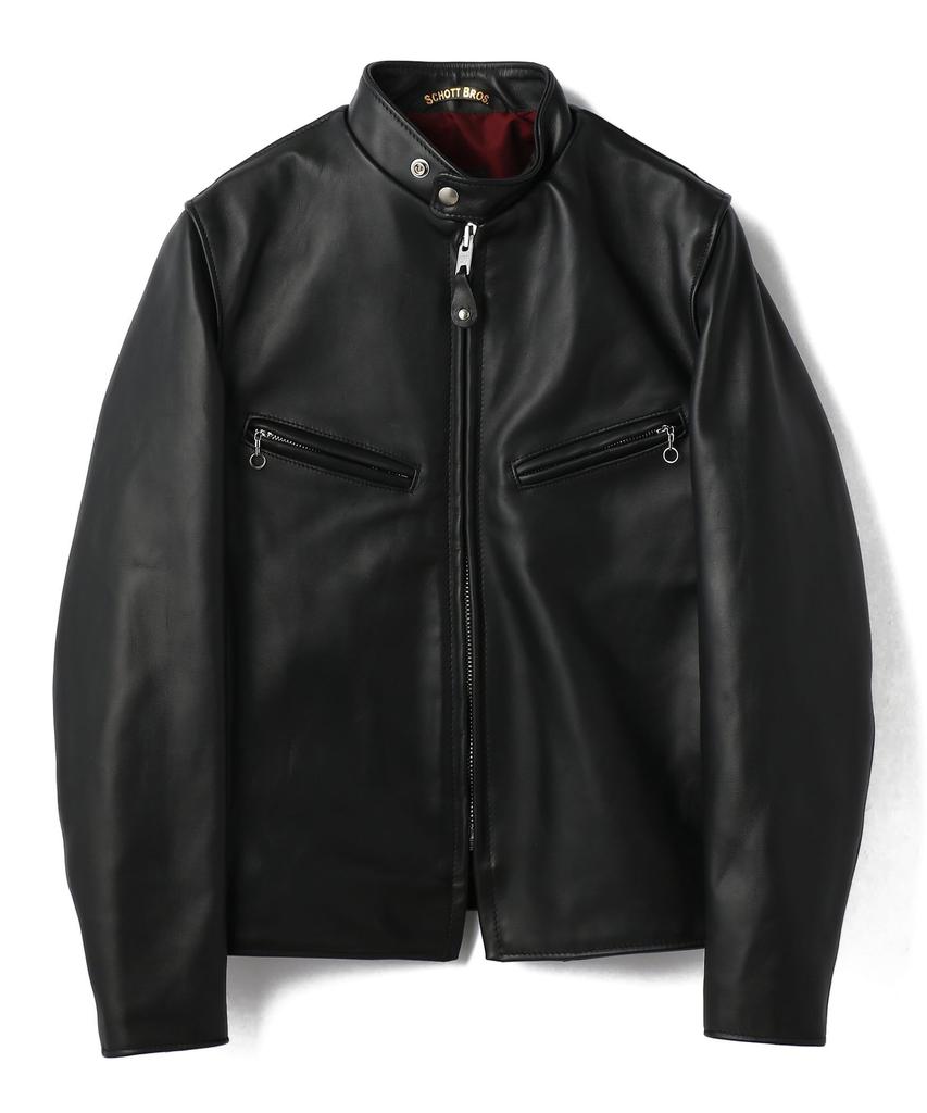 Schott 641XX STAND RIDERS Single Size 42 60's Rider's Jacket, Men's, 010, Black, 782-5950025