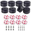 Nanomaru Audio Aluminum Insulators 40x20mm with Rubber Speaker Spike Speaker Stand Spike with Height 8 Pieces Anti-Slip, Receiver, Base, Screws,