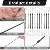 10Pcs Elastic Lanyard Retractable Anti-Lose Tablet Pens Coil Spring Straps Tether Perfect Tool for Drawing Pen to Touchscreen (Black)