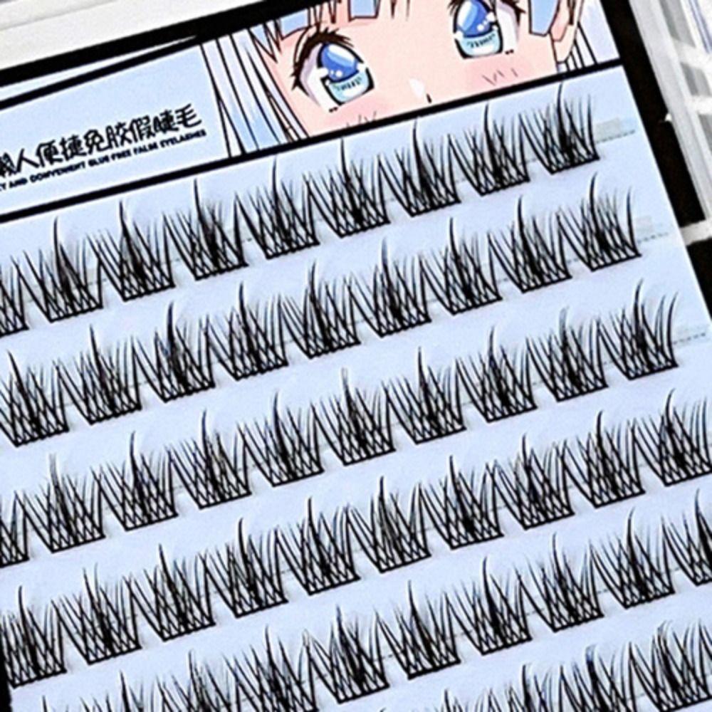 Lashes Extension False Cluster Eyelashes Fluffy Adhesive Fake Eyelashes Makeup Tool