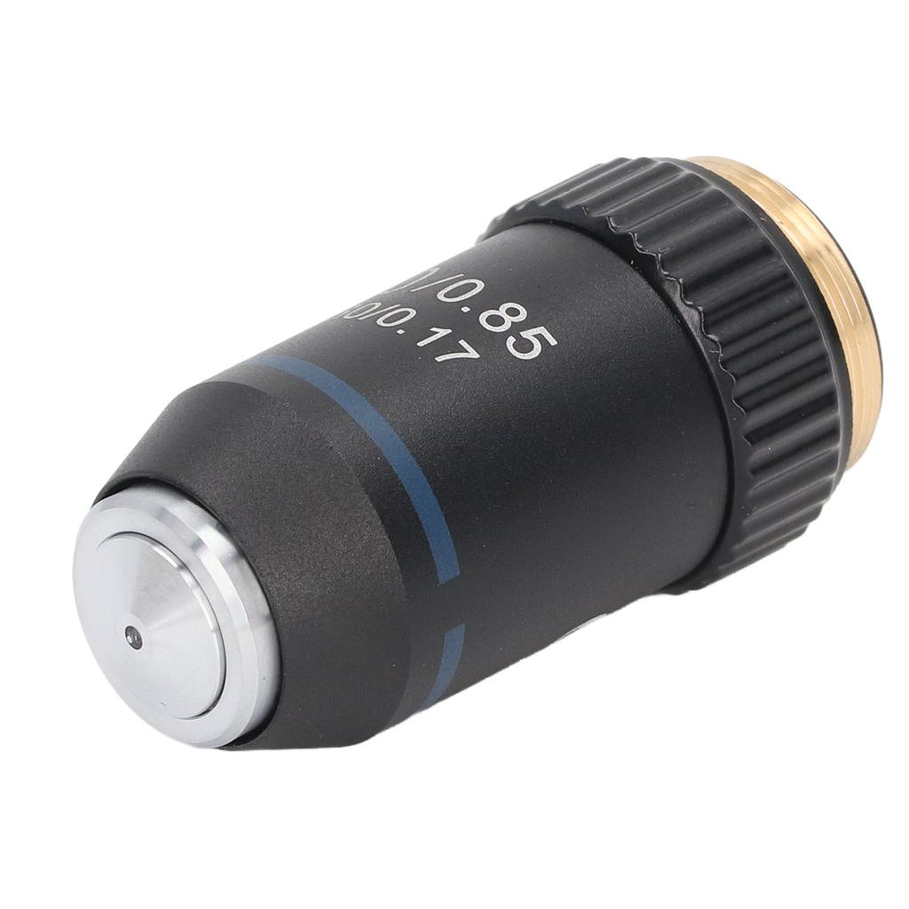 Achromatic Objective Brass 60X Microscope Lens for Biology Laboratory Interface 20.2mm