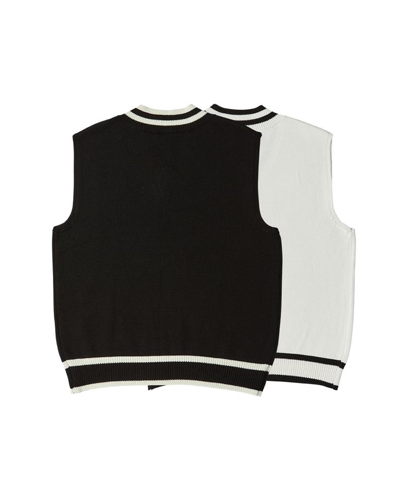 Lifework V-Neck Contrast Knit Vest