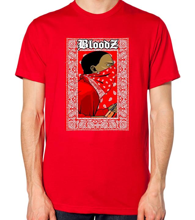 

Bloodz Gang T-Shirt Blood Unisex Bloods Red Bally Bandana Top 3XL