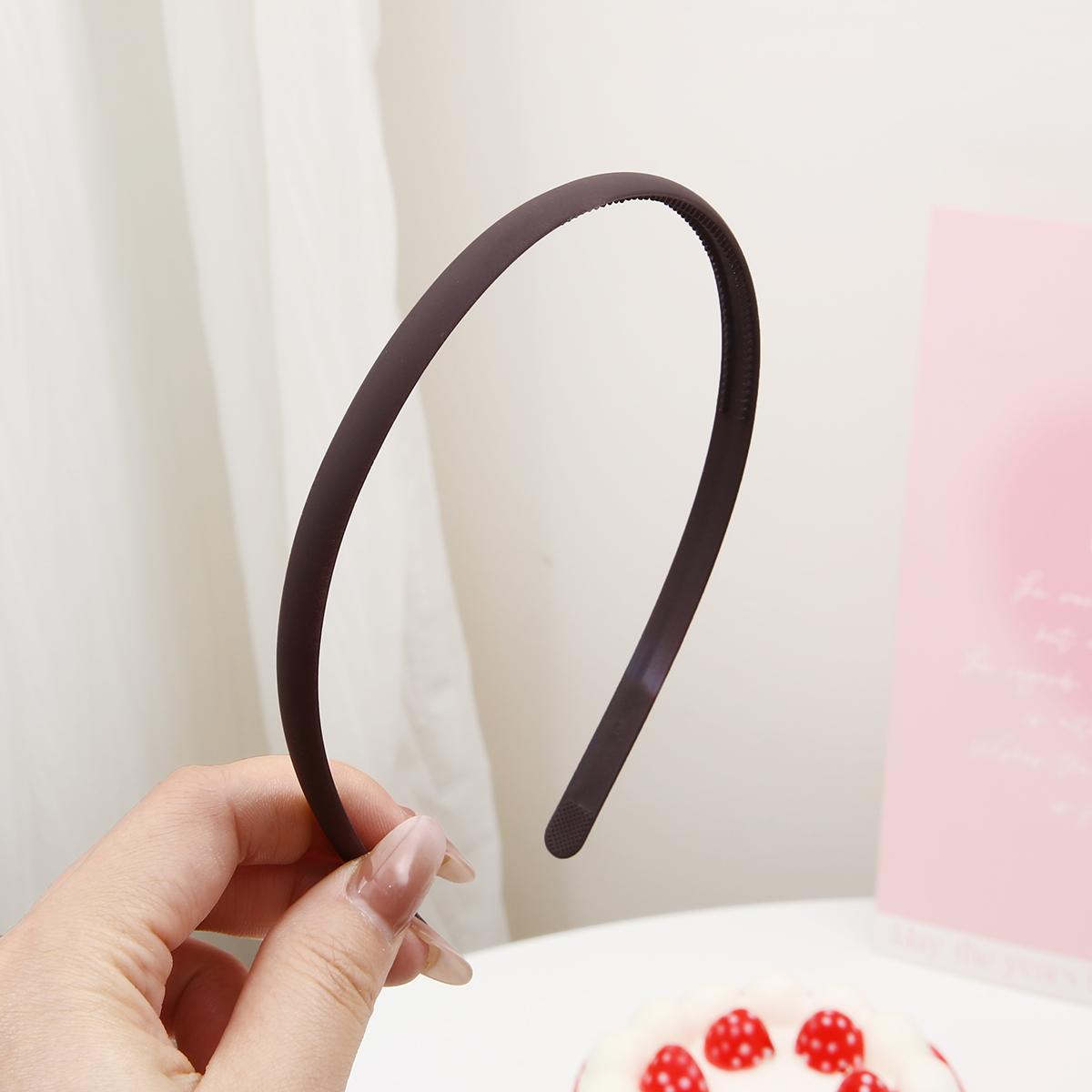 

Унисекс, простой черный металлический пластиковый обруч для волос, весенняя волнистая повязка на голову для лица