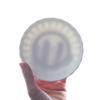 Sky Top Ceramic Seasoning And Snack Plates, Embossed Bone China Pure White Household Set of 4, 4.75 Inches, Crystal Series