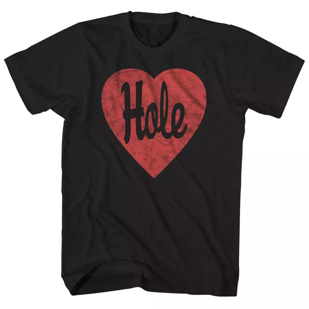 HOLE BAND Logo Classic Black All Size  OM305 Unisex T-Shirt M