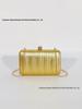 Gold Plissierte Umhänge-Clutch: Quadratische Abendtasche für Brautjungfern & gesellschaftliche Veranstaltungen