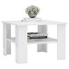 Coffee Table High Gloss White 60x60x42 Cm Engineered Wood