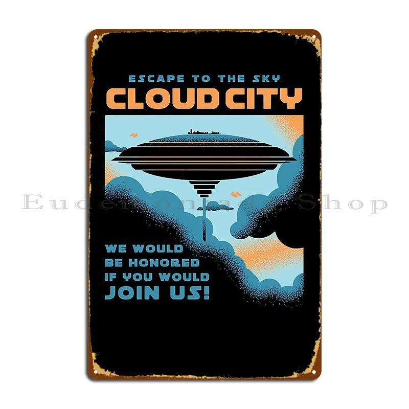 Cloud City Metal Sign Home Cave Pub Designs Garage Tin Sign Poster