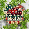 Vintage Mobil Öl Blechschild Tankstelle Metall Wandkunst Rustikales Dekor
