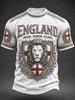 2026 Edition England Fans Football Training T-Shirt - 3D Digital Printing - Comfortable and Breathable - Family Clothing