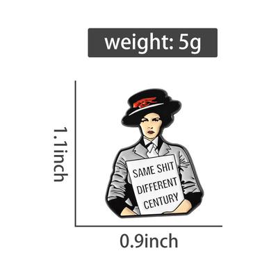 Same Shlt Different Century Enamel Pins Feminism Quotation Brooches Lapel Badges Feminist Jewelry Gift for Friends
