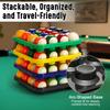 Billiard Ball Storage Tray, Pool Carrying Tray Accessories 16 Holes Portable Stand for