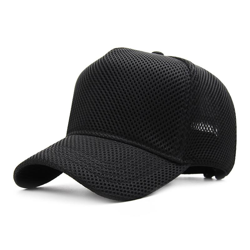 Letní síťovaná baseballová čepice Big Head Plus Size pro muže a ženy, truckerka, prodyšná, nastavitelná, pro venkovní sporty, běh