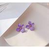 S925 Silver Needle Senior Red Petals Net Red Temperament Cute Small Flower Earrings Female Jewelry Earings Fashion Jewelry
