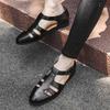 Summer Trend New Men's Gladiators Buckle Casual Shoes Breathable Beach Sandals Outdoor Slippers Black Brown Size 38-46