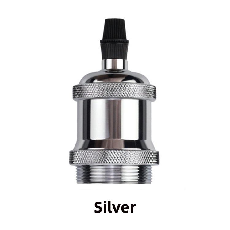 E26/E27 Electroplated Die-cast Metal Edison Retro Aluminum Lamp Holder Base