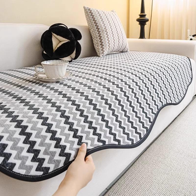 Special-Shaped Chenille Sofa Cushion, High-End Irregular Non-Slip Seat Cushion, All-Season Leather Sofa Cover Seat Cushion