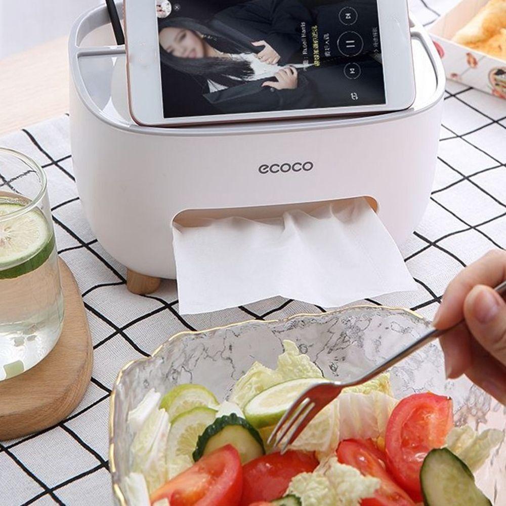 Cute Large Storage Napkin Holder Nordic Style Multi-functional Car Tissue Box Light Luxury Storage Box Desktop