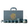 New Year's gift box, Guochao style, ancient rhyme, Kung Fu tea set, household ceramic merchandise, teapot, teacup set
