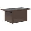 Ensemble de Canapés de Jardin de 10 Pièces avec Coussins Marron Poly Rattan, Canapé de Jardin 2 Places avec Rangement 3357081