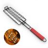 Long Handle BBQ Basket Non Link Griller Rack Portable Grilling for Camping, Barbecue,