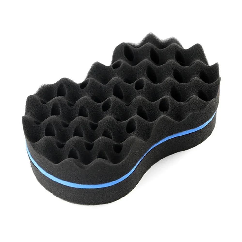 

Двусторонняя волнистая губка-щетка, пористая сторона для плетения, для кудрявых волос, инструмент для формирования волнистой губки, специально для париков из натуральных волос