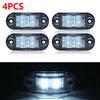 2/4Pcs Led Side Marker Lights 12v 24v Trailer Trucks Car Warning Lamp Clearance Signal Strobe Light Waterproof Oval Amber Lamp