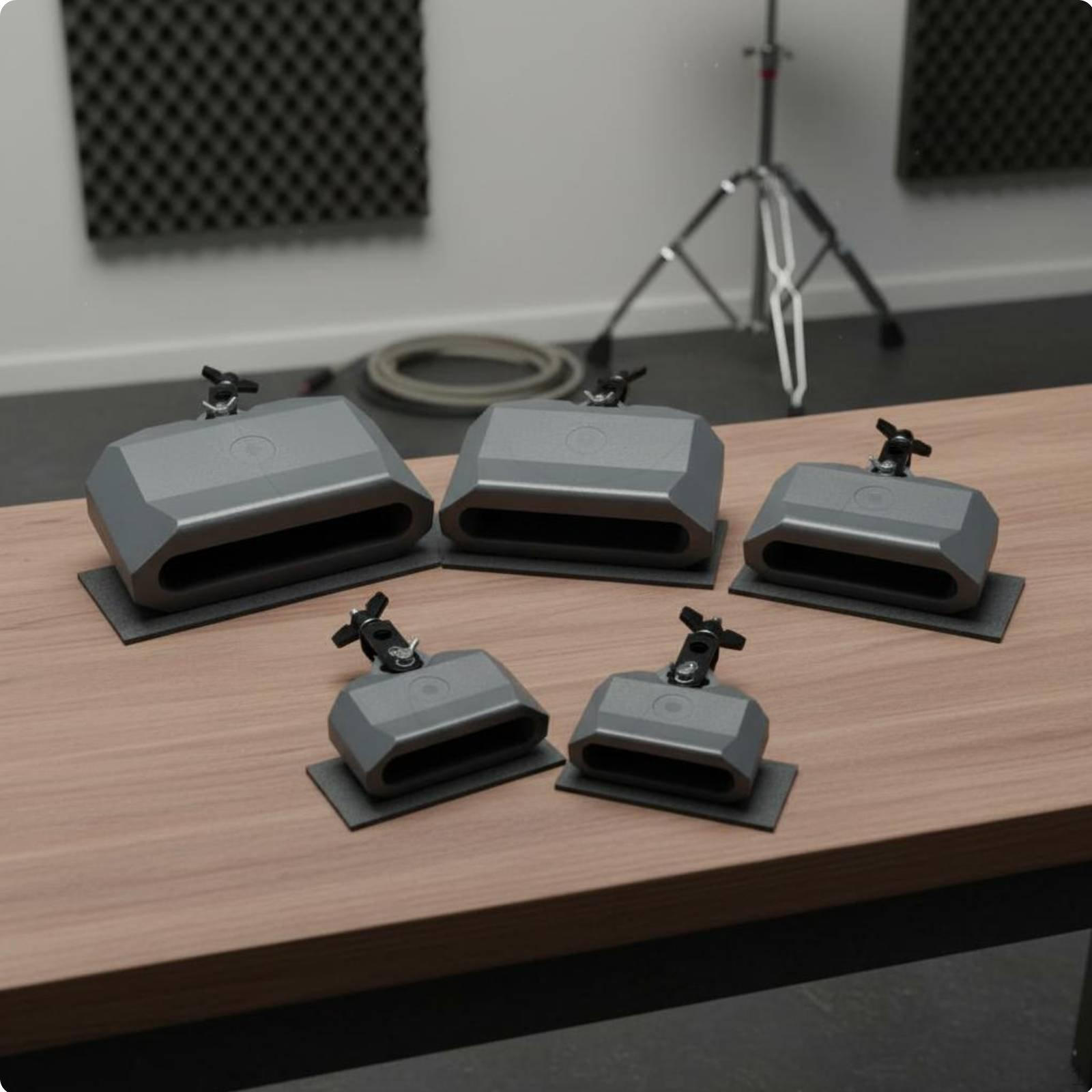 Percussion Block High and Low Pitch Mountable for Percussionists, Drummers, Live