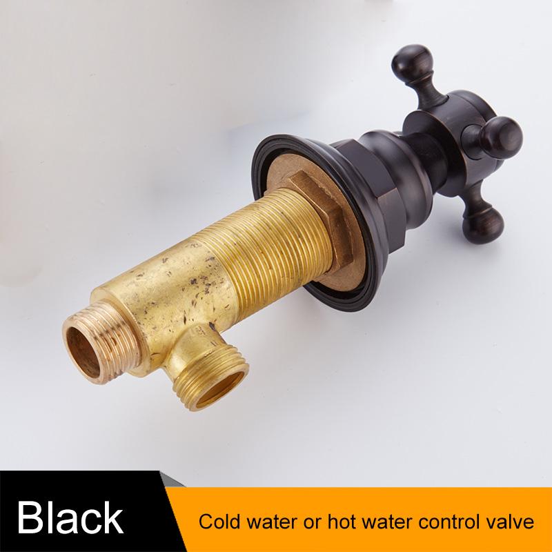 

BAKALA Черный латунный переключатель для горячей и холодной воды для смесителя для душа, смесителя для ванны, регулирующий клапан для смесителя для ванны