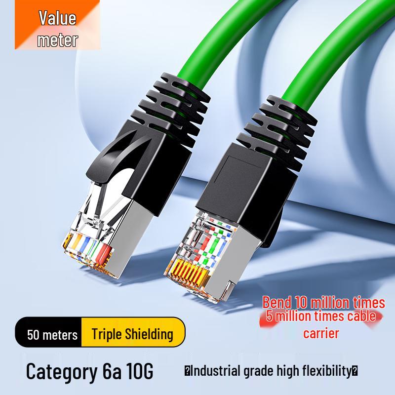 Cat6A Industrial High-Flex Double-Shielded Ethernet Patch Cable
