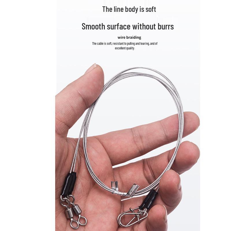 Bissfester Stahlvorfach für die Meeresfischerei - Ideal für Tairaba, Seebrasse und Makrele. Haltbarer weicher Vorfach für das Spinnfischen.