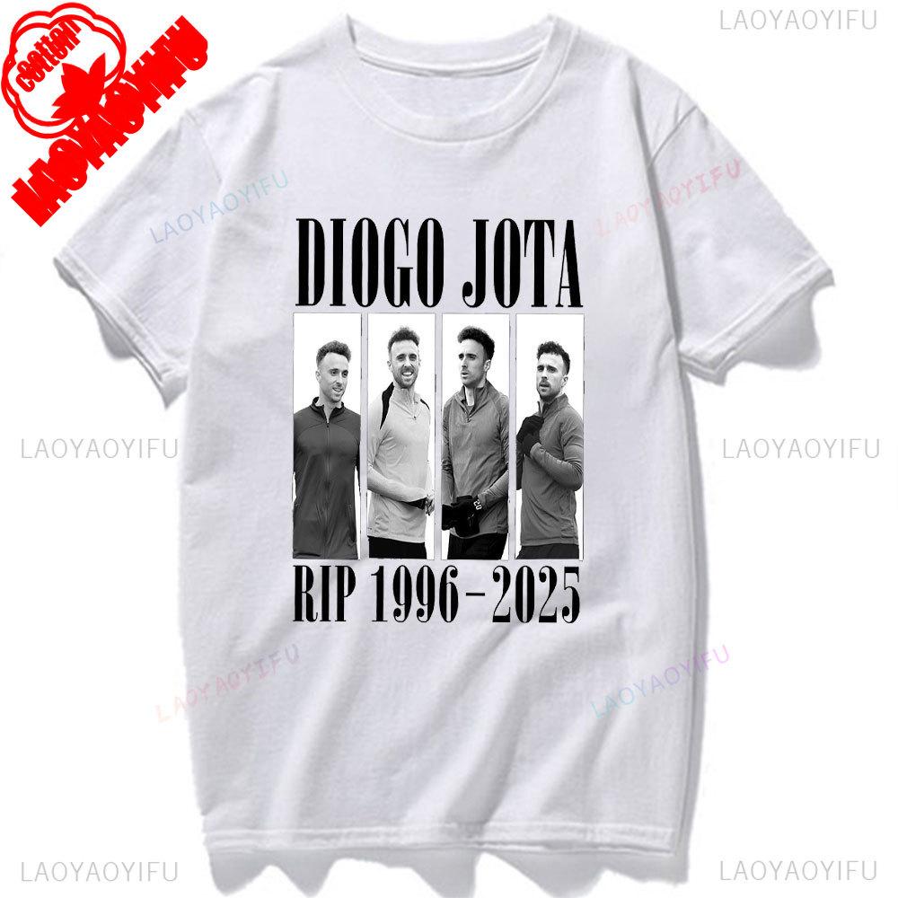 RIP Diogo Jota Tričko Odpočívej v pokoji Diogo Jota Trička Pocta fotbalové legendě Tričko 1996-2025 Pamětní tričko Dárek pro fanouška Bavlněná trička