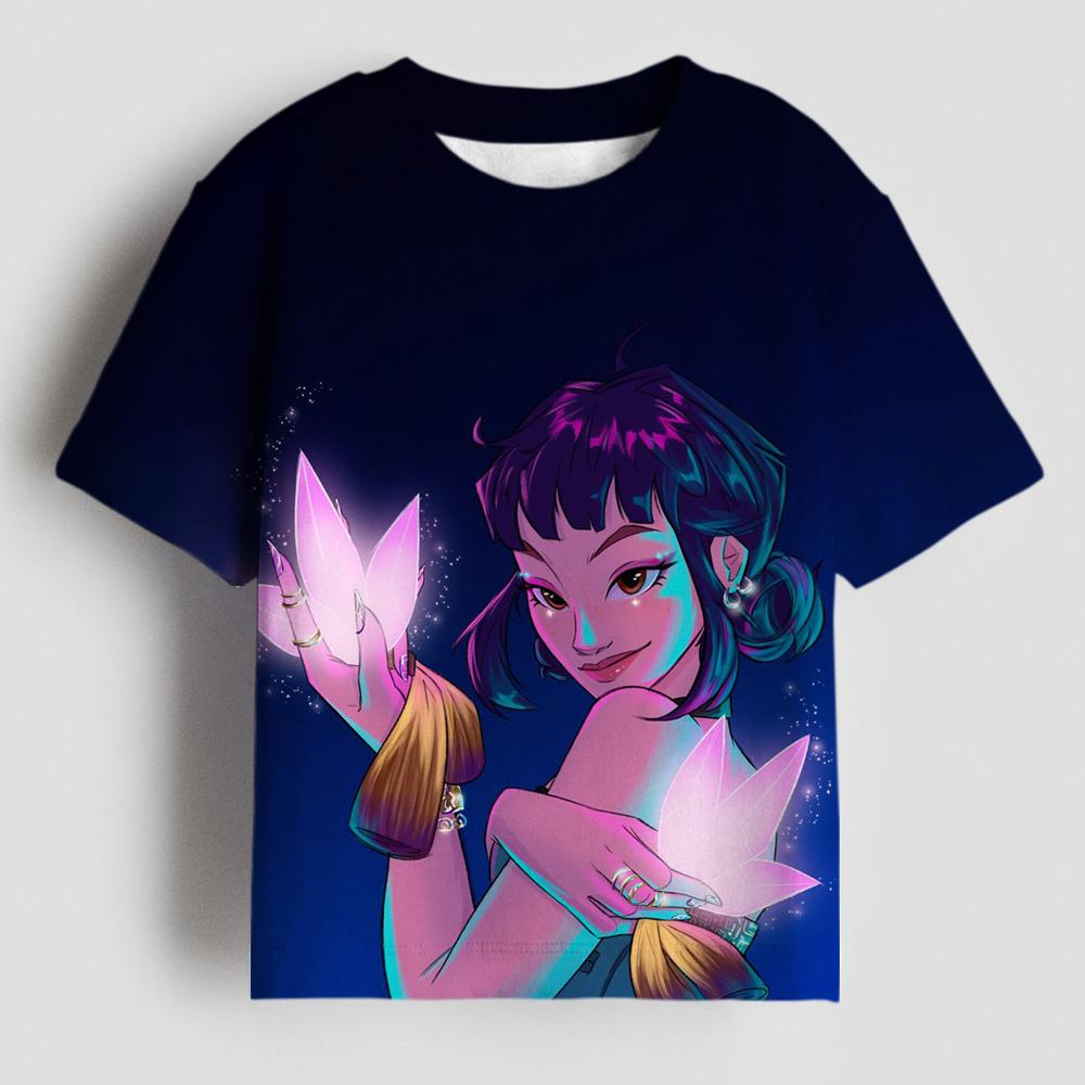 Top female group K-POP series girls T-shirt, KPOP Demon Hunters girls sweatshirt, 3-14Y children's cartoon T-shirt