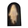 Halloween Novelty Ghost Mirror Light-up Hologram Ghost Mirror with LED Light for Haunted House Indoor Bedroom Kitchen Fireplace Decor