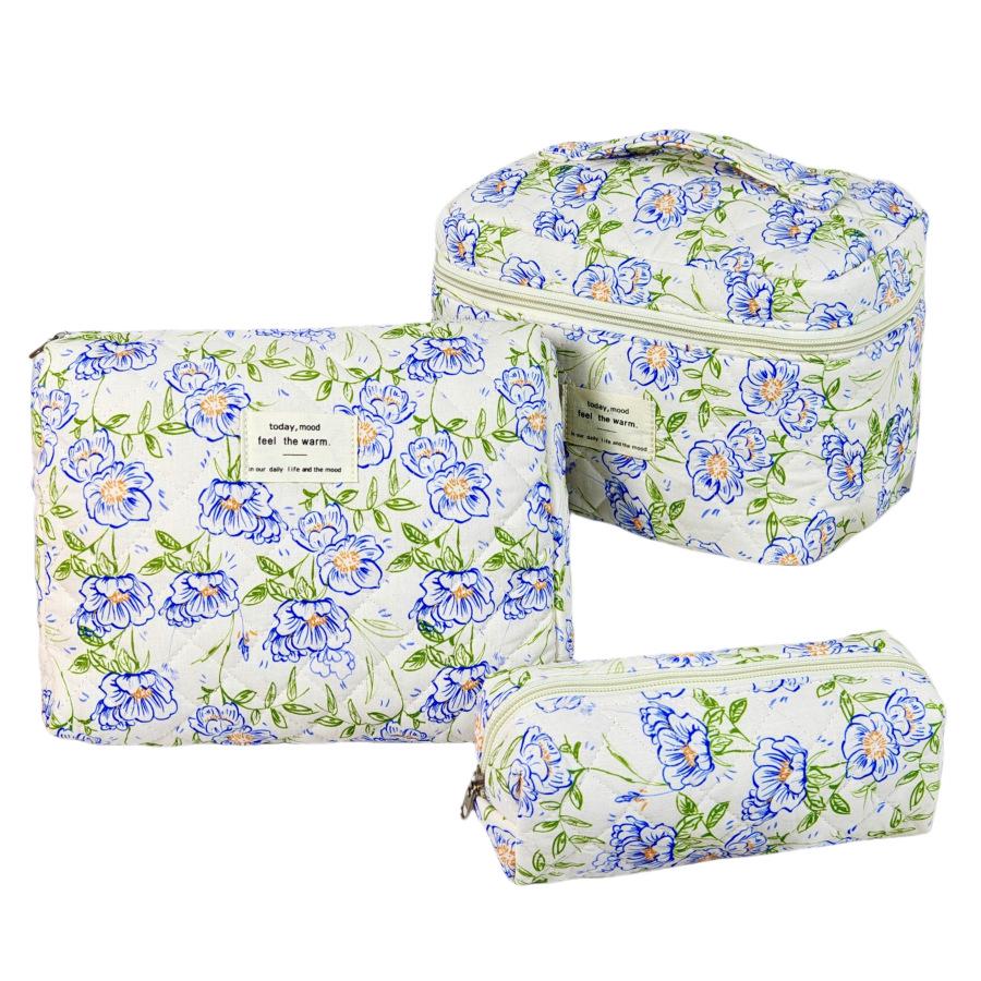 Lekka Etui Kosmetyczne Podróżne z Nadrukiem - Portmonetka o Dużej Pojemności i Przechowywanie Pędzli