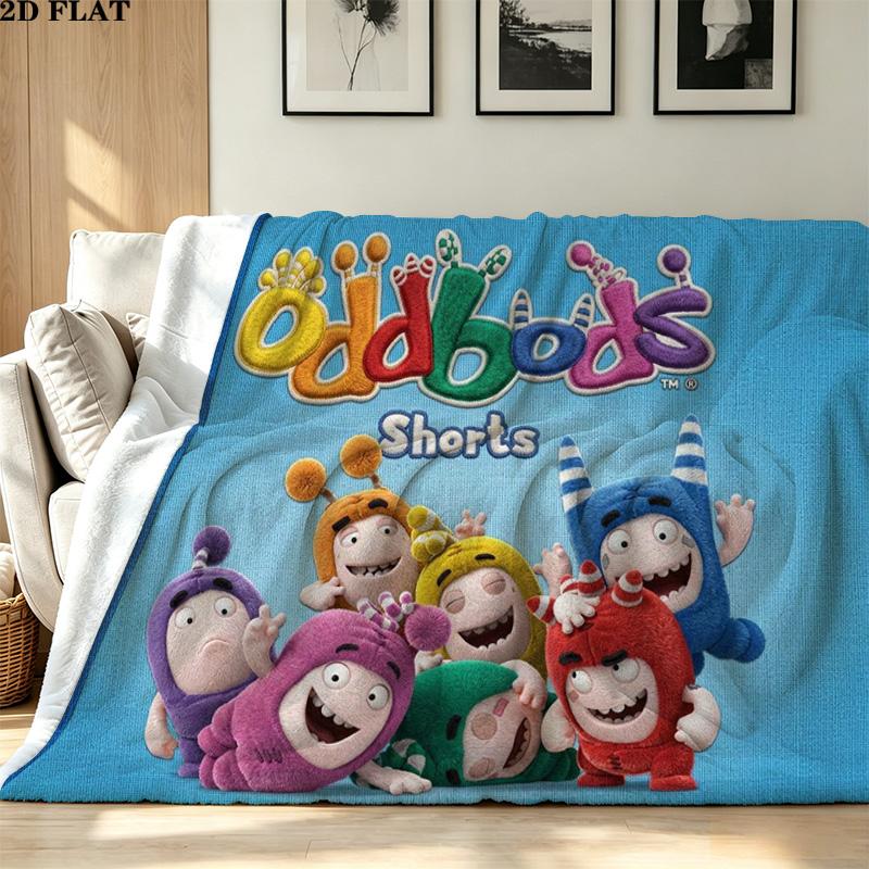 Oddbods Flanelldecke mit Aufdruck Hohe Qualität Warm Gemütlich Decke für Alle Jahreszeiten Perfekt für Geschenke Heimdekoration