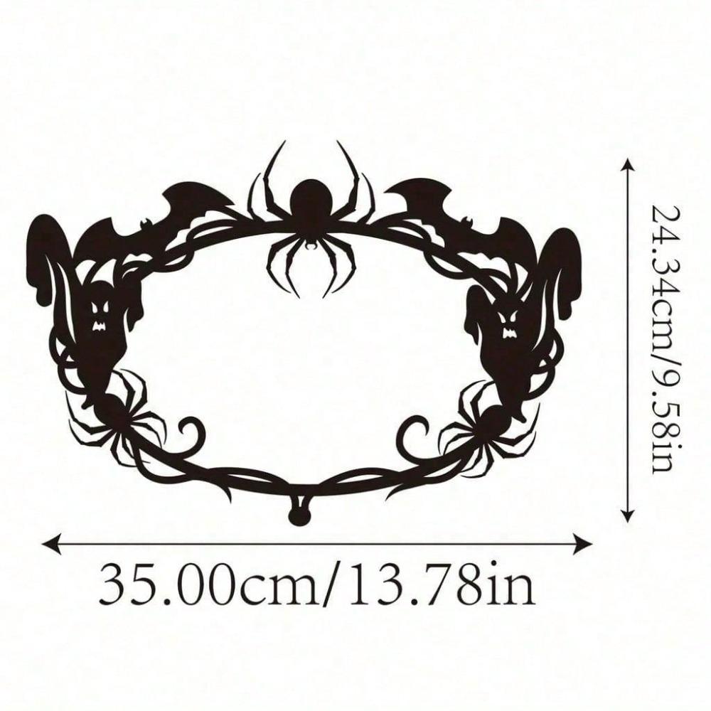 

Wrought Iron Hanging Ornament, Bat Spider Ghost Round Wall Decor For Living Room Bedroom Doorway, Spooky Home Art, Halloween Christmas New Year Gift TY3401 разноцветный