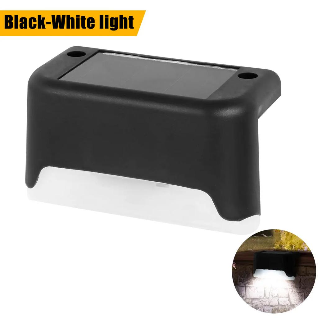 Warmweiße LED-Solar-Stufenlampe, Weg- und Treppen-Außengartenbeleuchtung, wasserdichte Balkon-Lichtdekoration für Terrassen-Treppenzaun-Licht