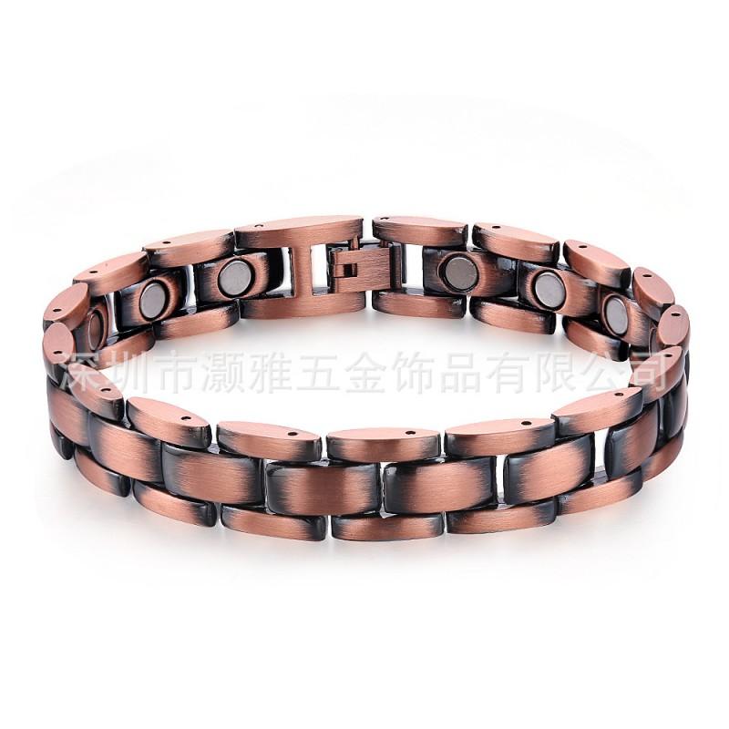 Magnetic Bracelet Women Vintage Alloy Bangle With Letter Design Retro Style Jewelry