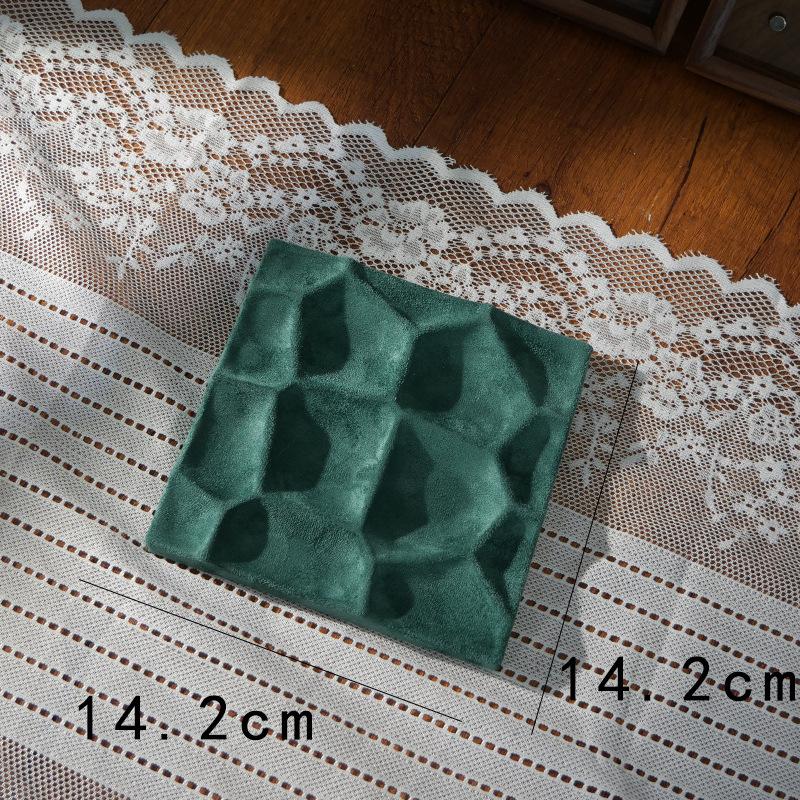 

Cloth Jewelry Display Tray Rings Earrings Organizer Pallet Jewellery Necklace Showcase Pallet Jewelers Counter Exhibition Tray зелений
