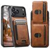 Universal Leather Phone Case with SIM Slot and Card Holder for Apple 17 Pro Max, Google 10 Pro XL, Samsung