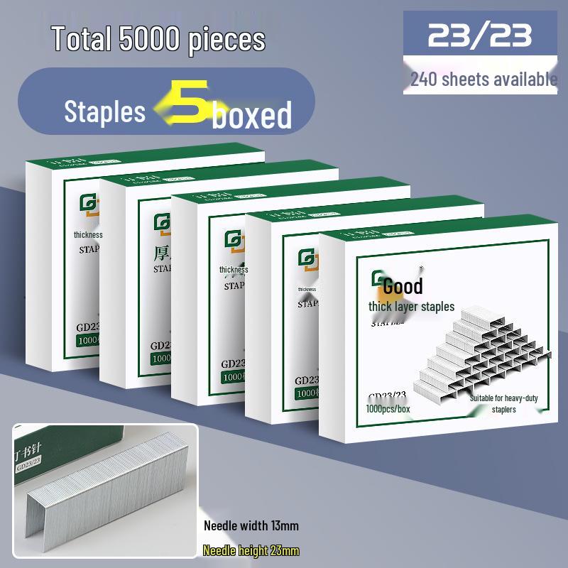 Heavy Duty Stapler Staples 24/6 & 24/8, Large No. 12 for Thick Layers