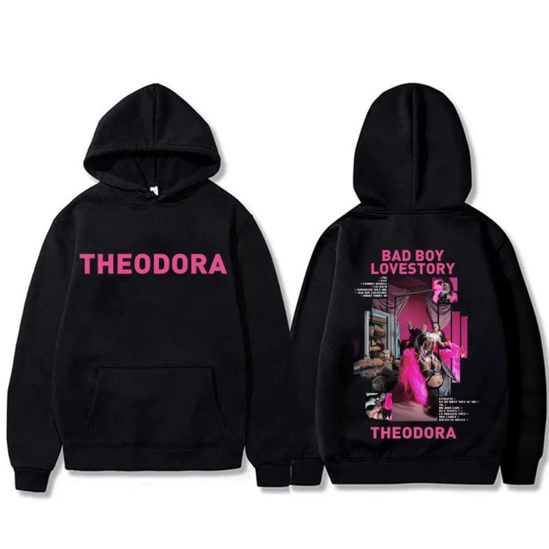 Rapper Theodora Mega Bbl Bad Boy Lovestory Zipper Hoodie Men Women Fashion Hip Hop Zip Up Sweatshirt Men's Vintage Zip Up Jacket