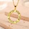 My Shape Hebrew Prayer Necklaces Shema Israel Blessing Stainless Steel Pendant Necklace Star of David Je Jewelry Wholesale