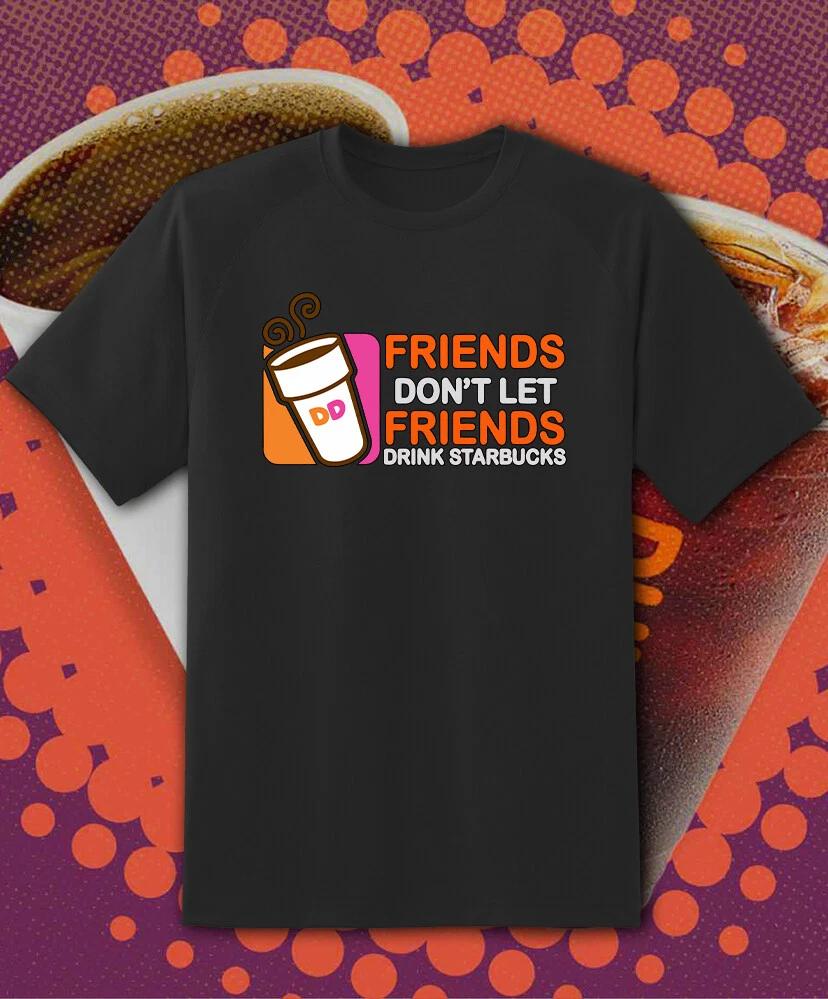 Dunkin Donuts FRIENDS Coffee T Shirt Fast Ship! S