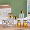 Transparente Glas-Hautpflege-Flaschen-Set: Augencreme, Gesichtscreme, Lotion Spender, Toner Sprühflasche