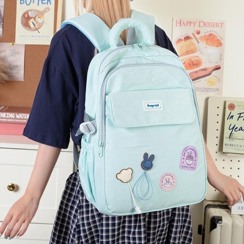 School Bag New High Value Fresh Sweet Candy Color Backpack Junior High School Students Lightweight Travel Backpack